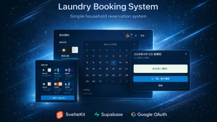家庭預約洗衣系統 專案畫面