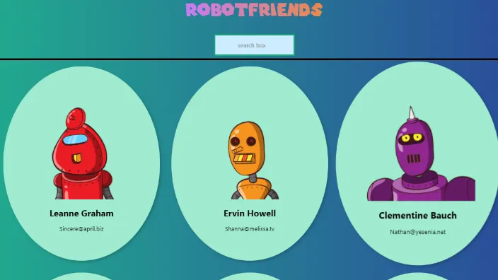 MyRobotFriends 專案畫面